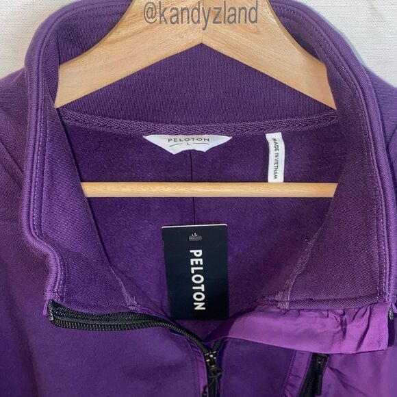 PELOTON Uptown Vibe 1/4 Zip Pullover in Purple - Picture 4 of 7